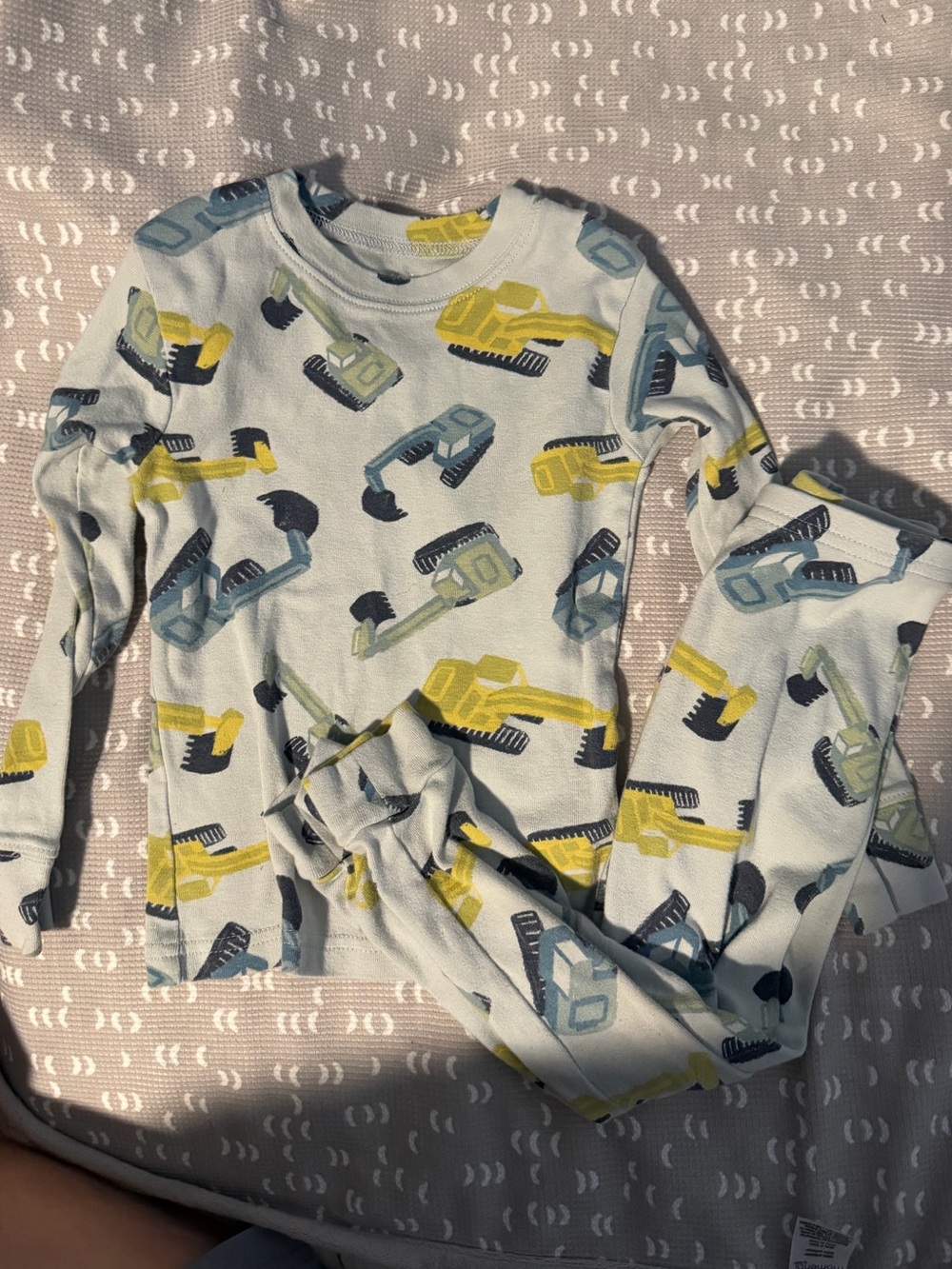 Carter’s Light Blue Excavator Pajama Set
